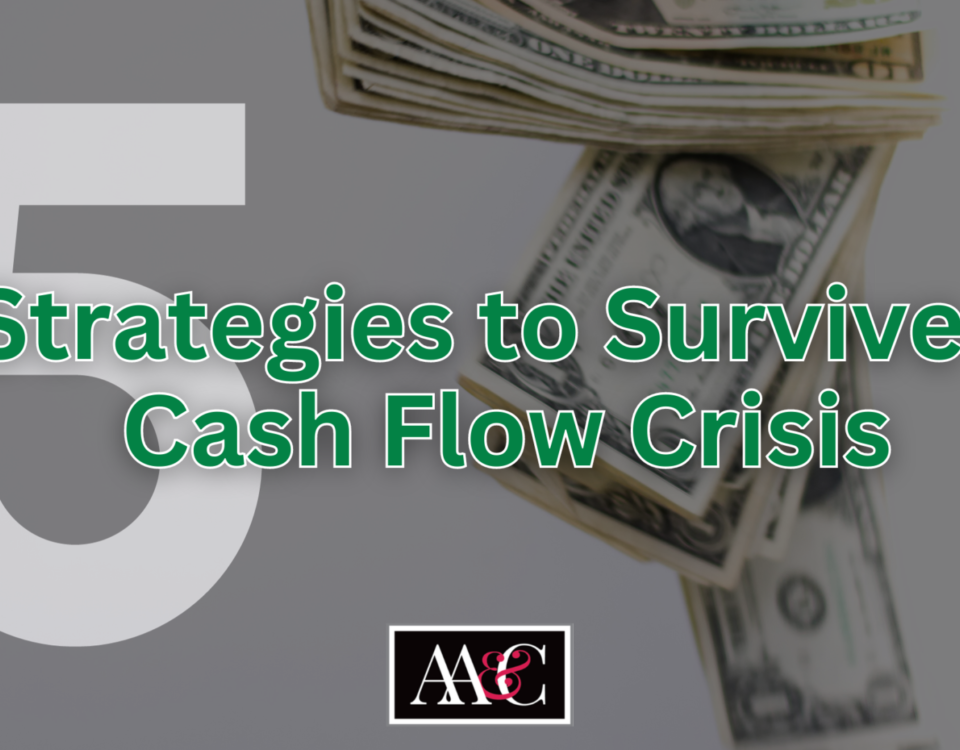 5 strategies to survive a cash flow crisis title image with dollar bills