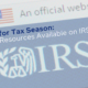 A computer screen showing the IRS website