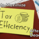 handwritten note and drawing of Tax Efficiency and post-tax season financial planning